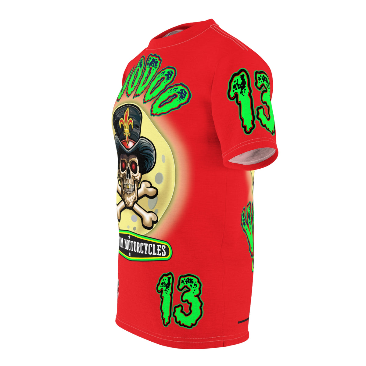 Voodoo Lucky 13 Motorcycle Ultimate HiViz Super Tee, XL Graphics , Custom Riding Apparel