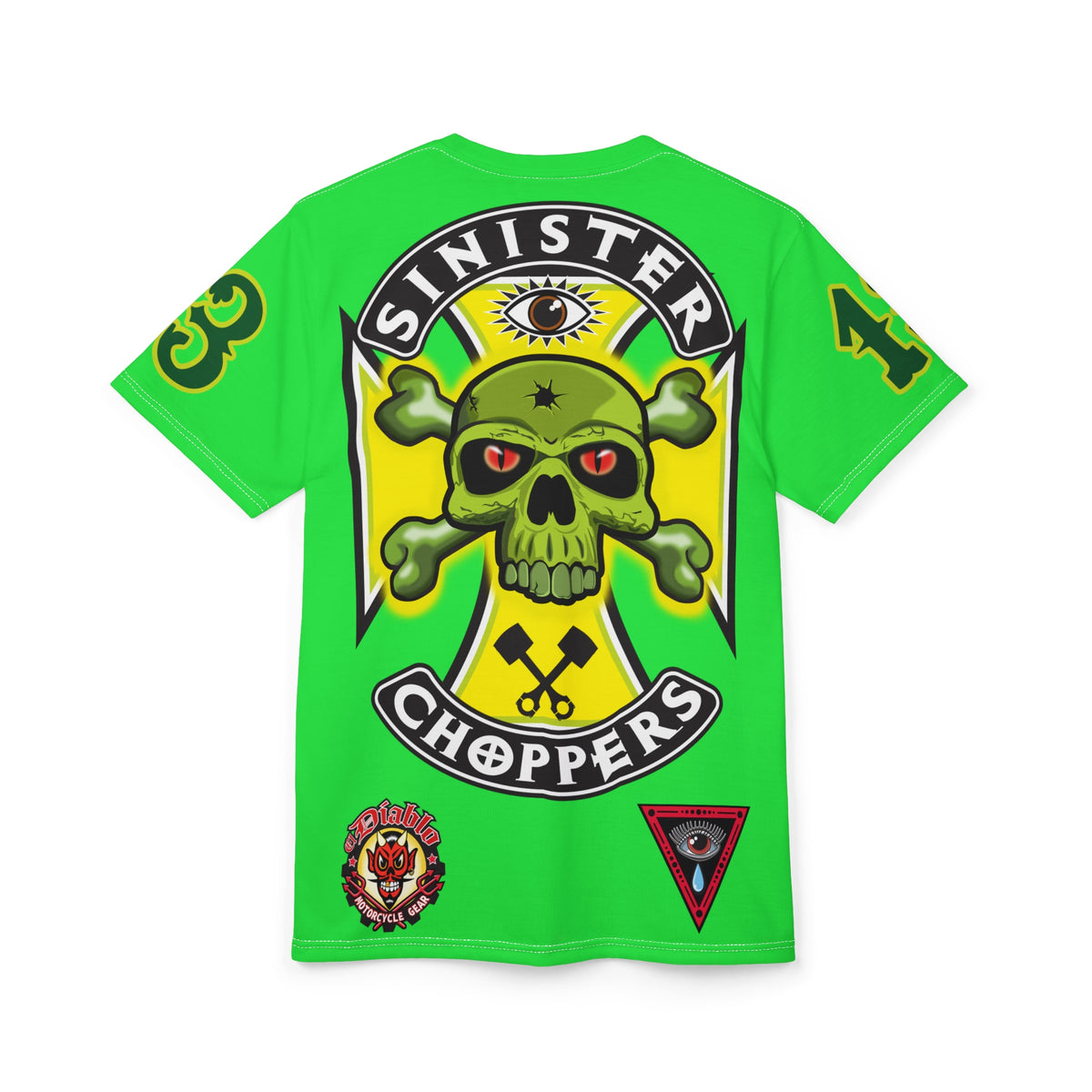 Very Special Sinister Choppers HiViz Motorcycle Riders Super Tee