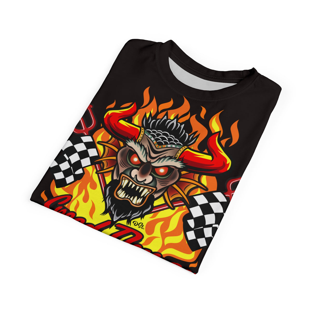 Speed Demon Customs Midnigt Rider Super Tee — Extreme Edgy Graphics - Bad Attitude Custom Biker Riding Gear