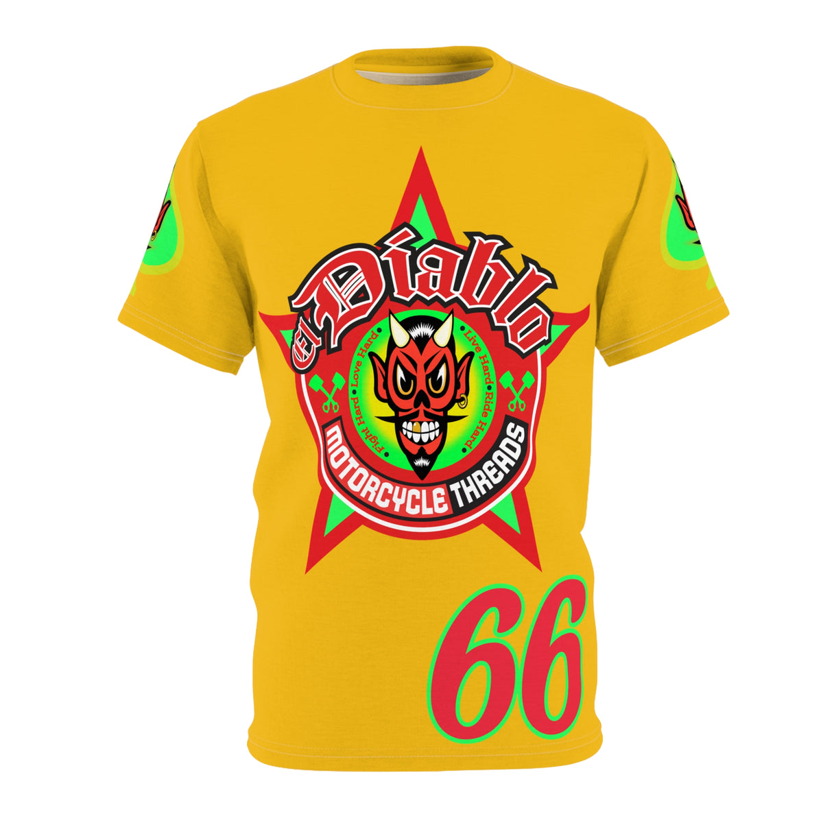 El Diablo Motorcycle Threads Unisex Cut & Sew Tee - Edgy Graphic Tee for Biker Enthusiasts