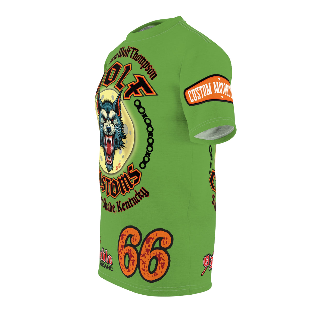 MWT Wolf Custom Motorcycles Super Tee — Viciously Cool High Performance Motorcycle Riding Shirt
