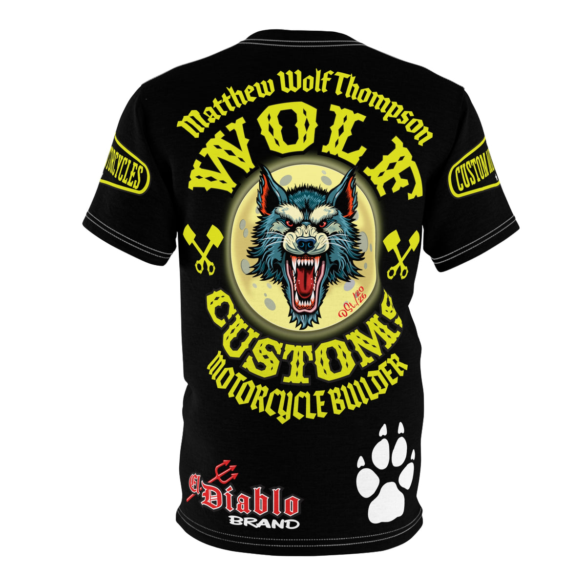 MWT Wolf Custom Motorcycles Super Riding Tee — Viciously Cool High Performance Motorcycle Riding Shirt