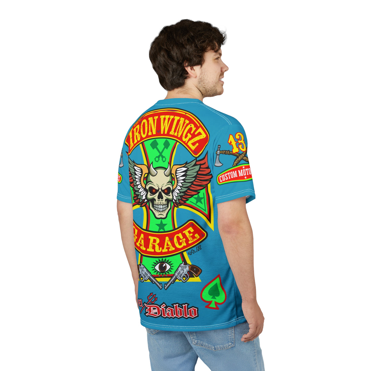 Iron WingZ Customs HiViz High Performance Motorcycle Riding Super Tee