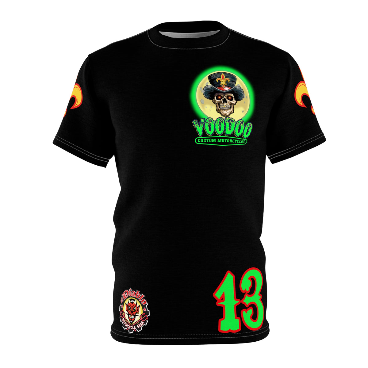 VooDoo Customs Skull & Fleur-de-Lis Unisex Graphic Tee