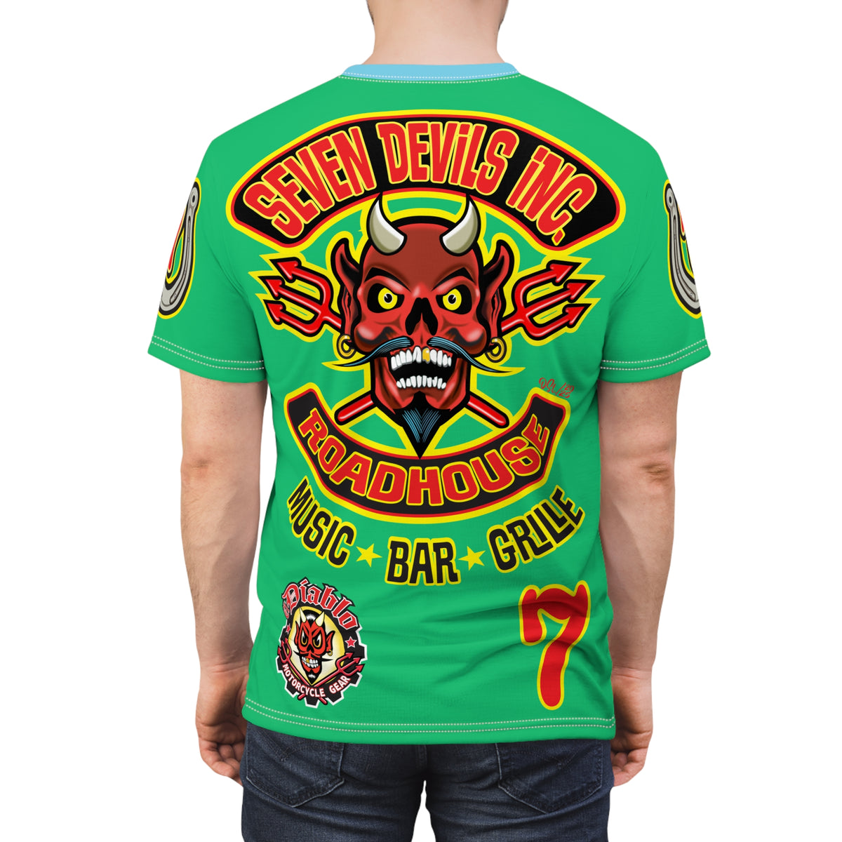 Copy of Seven Devils Inc. Roadhouse Graphic Tee - Motorcycle Custom Riding Super Tee