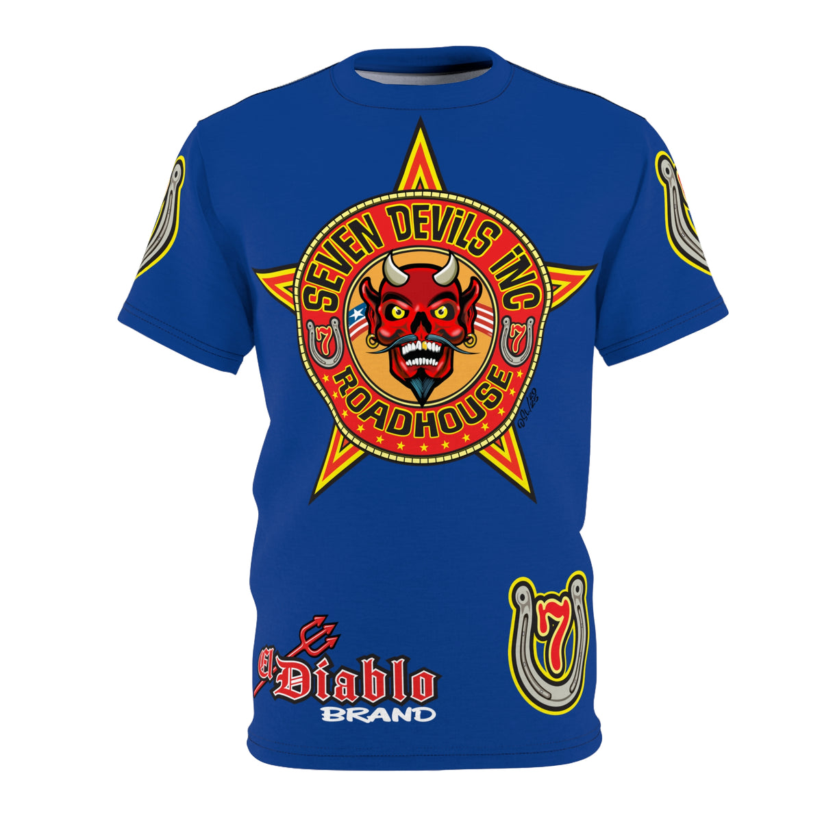 Seven Devils Inc. Roadhouse Graphic Tee - Motorcycle Custom Riding Super Tee