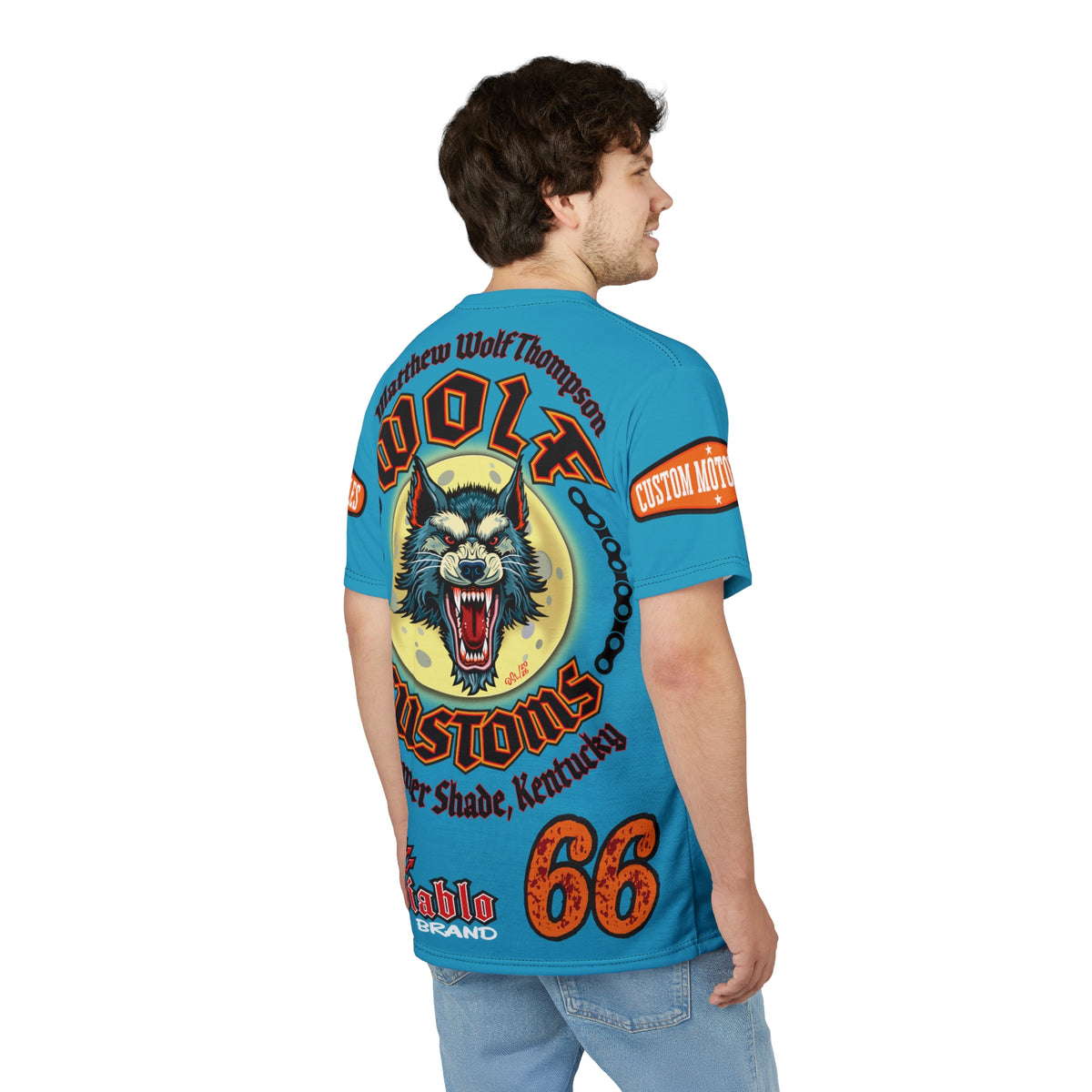 MWT Wolf Custom Motorcycles Super Tee — Viciously Cool High Performance Motorcycle Riding Shirt