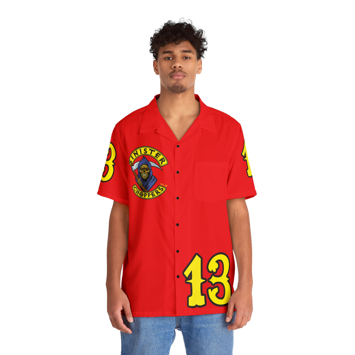 Big Bopper Men's Hawaiian Shirt - Loose, Comfortable Button Up Shirt for Easy Breezy Riding - Sizes to 5XL