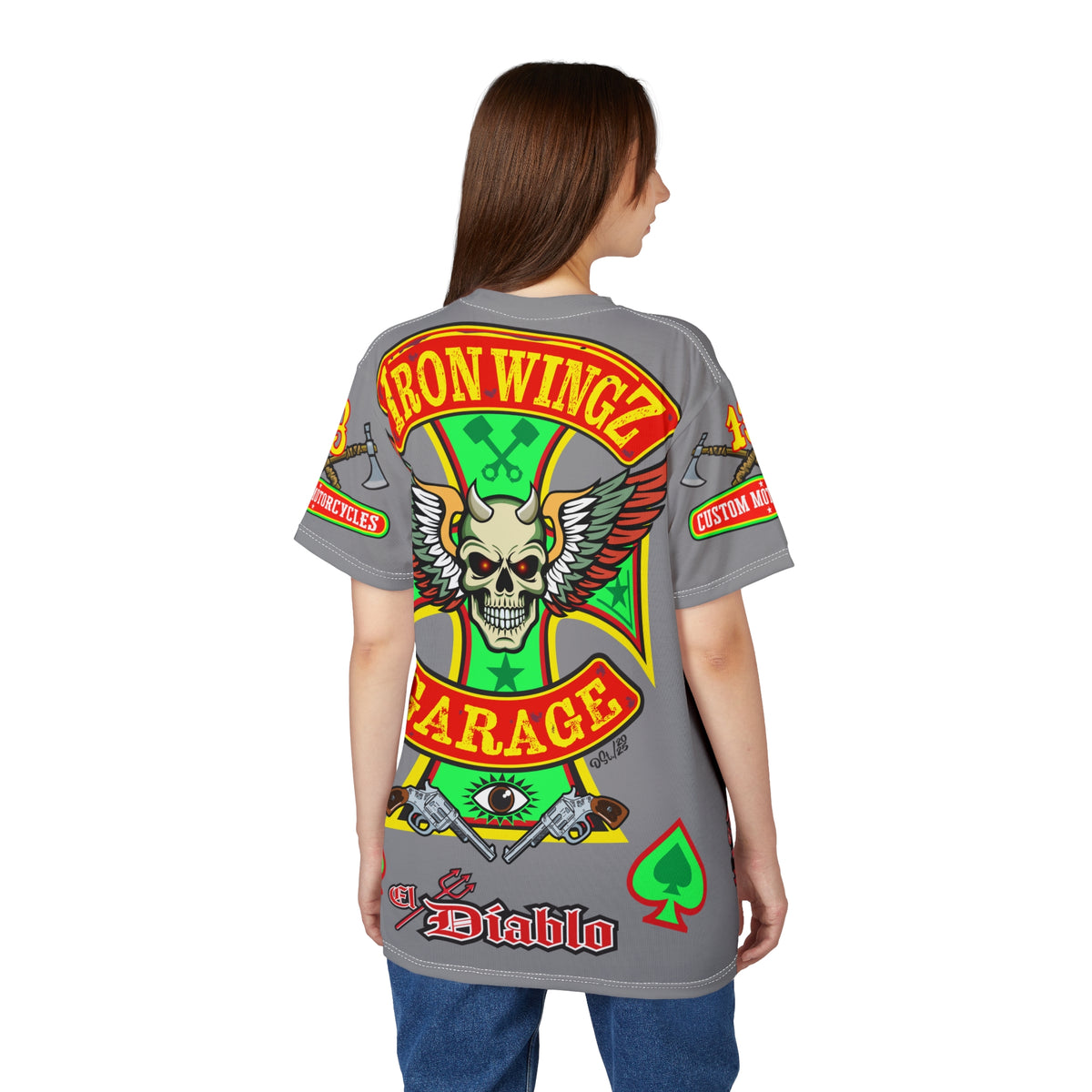 Iron WingZ Customs HiViz High Performance Motorcycle Riding Super Tee