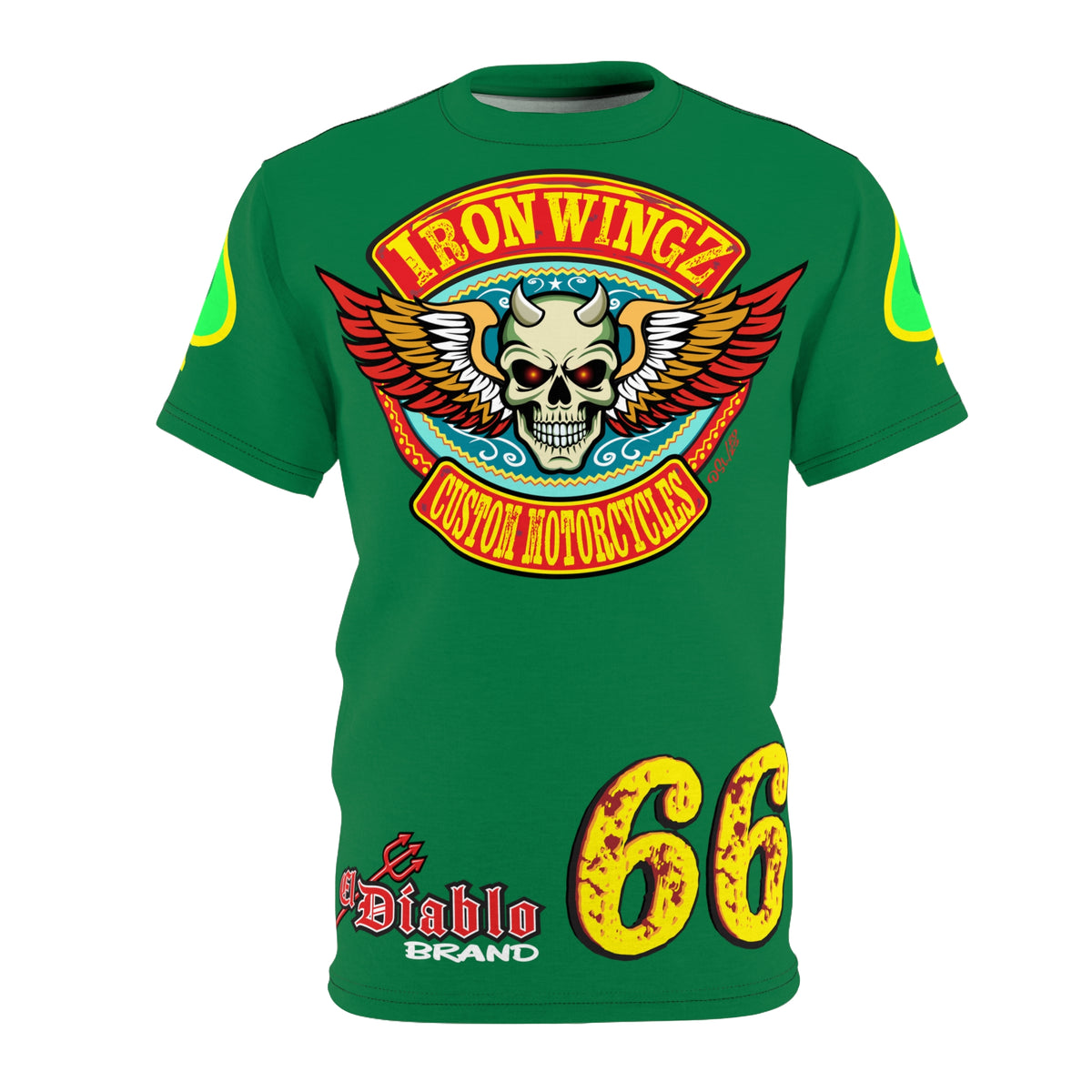 Iron Wingz Custom Motorcycle Unisex Super Tee - Bold Graphic Tee for Bikers (Limited Edition)