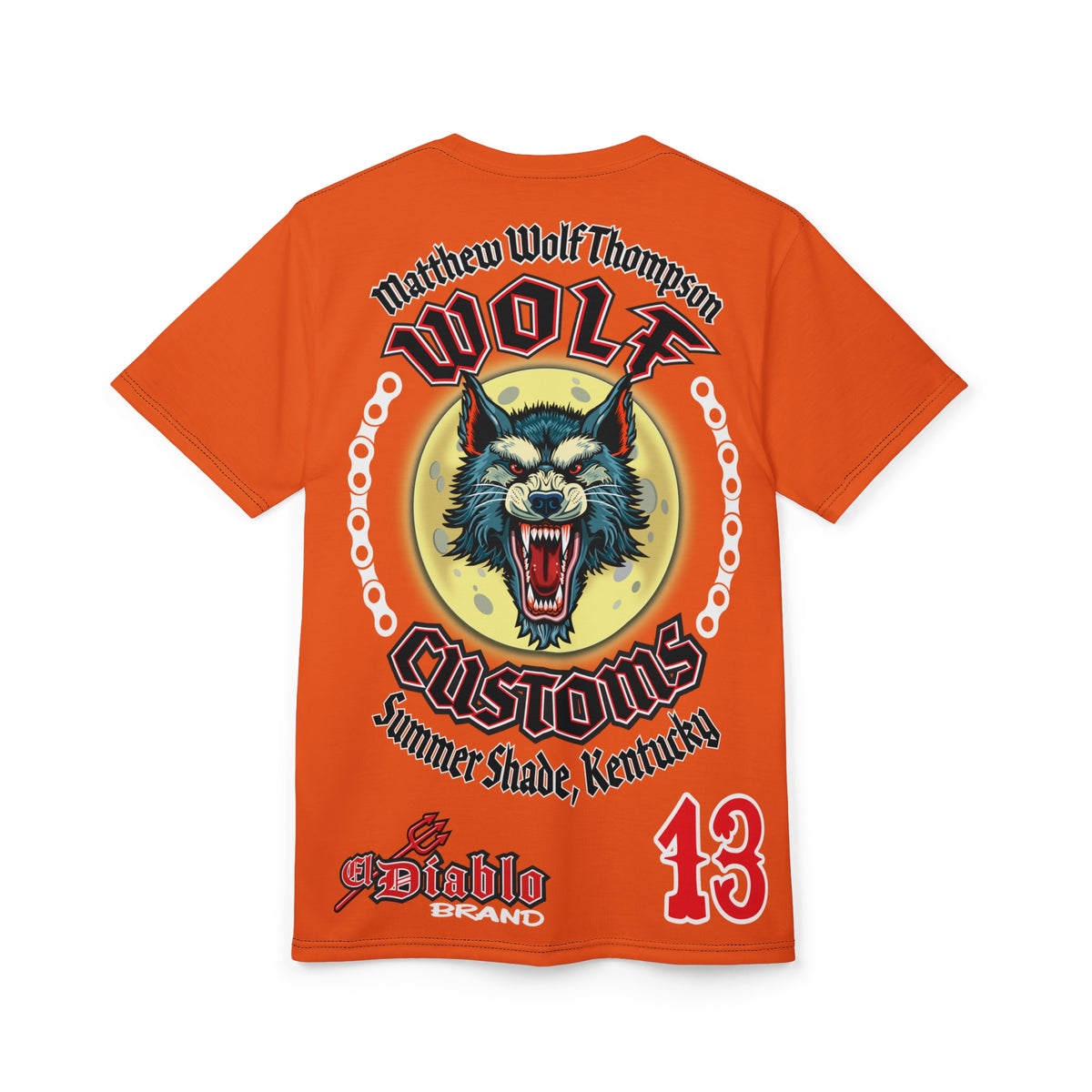 MWT Wolf Custom Motorcycles Super Tee — Viciously Cool High Performance Motorcycle Riding Shirt
