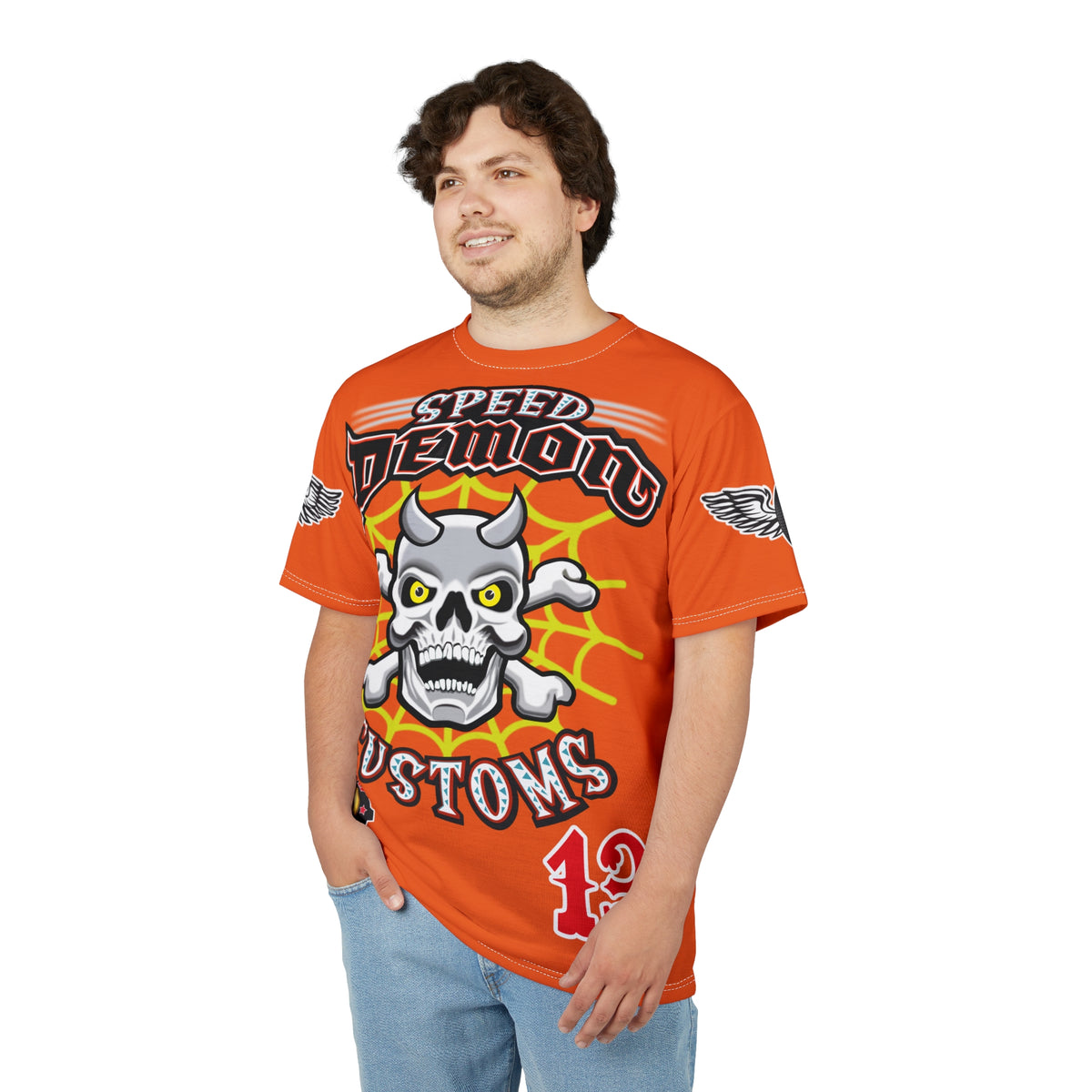 Speed Demon Customs Spectacular HiViz Super Tee - Devilishly Demented Bold Biker Design