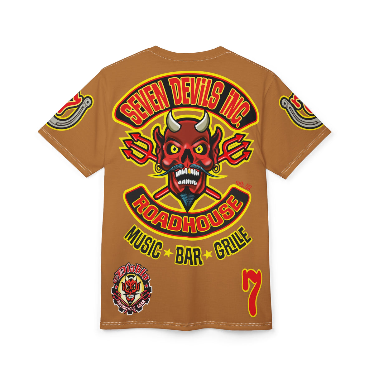 Seven Devils Inc. Roadhouse Graphic Tee - Motorcycle Custom Riding Super Tee