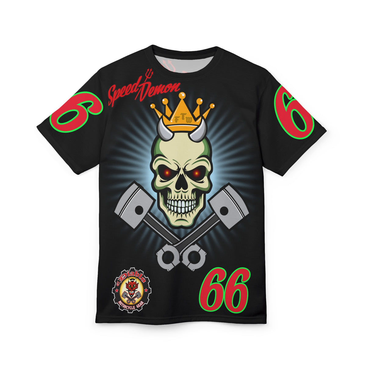 Speed Demon High Performance Unisex Super Tee - Edgy Racing Skull Design