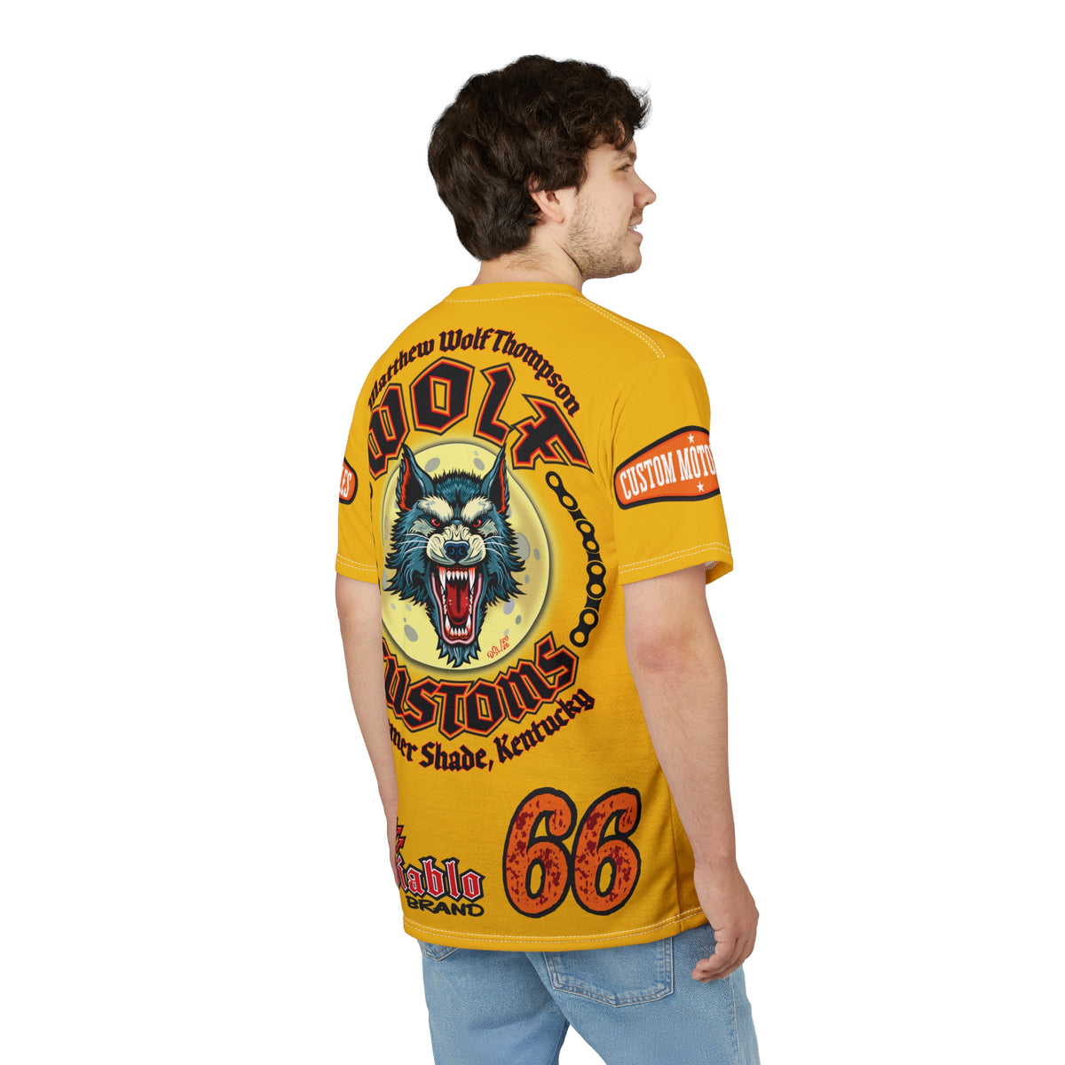 MWT Wolf Custom Motorcycles Super Tee — Viciously Cool High Performance Motorcycle Riding Shirt