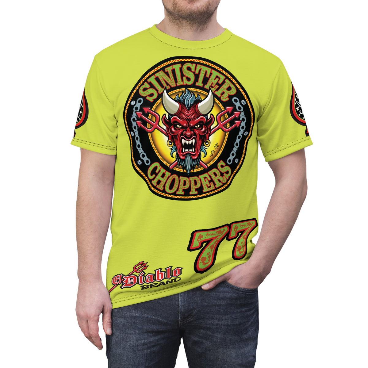 VERY Special Sinister Choppers BIG D HIVIZ Super TEE— Ride Cool Look Cool in our Best Super Tee