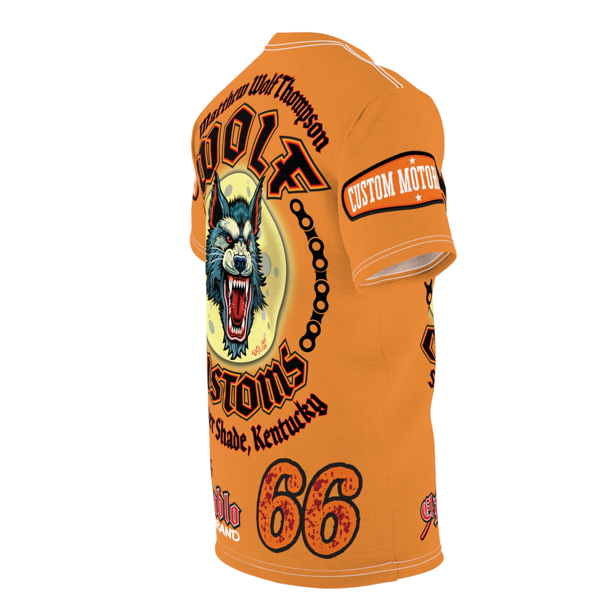 MWT Wolf Custom Motorcycles Super Tee — Viciously Cool High Performance Motorcycle Riding Shirt