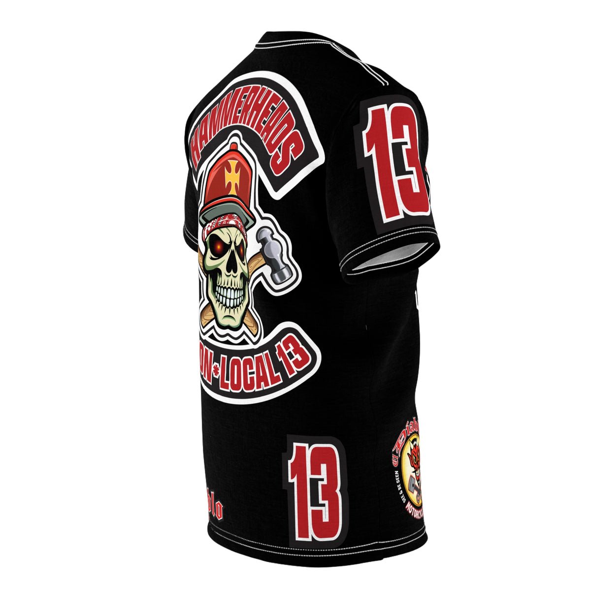 Hammerheads Union Local 13 Black Beauty - Hiviz Custom Motorcycle Riding Super Tee