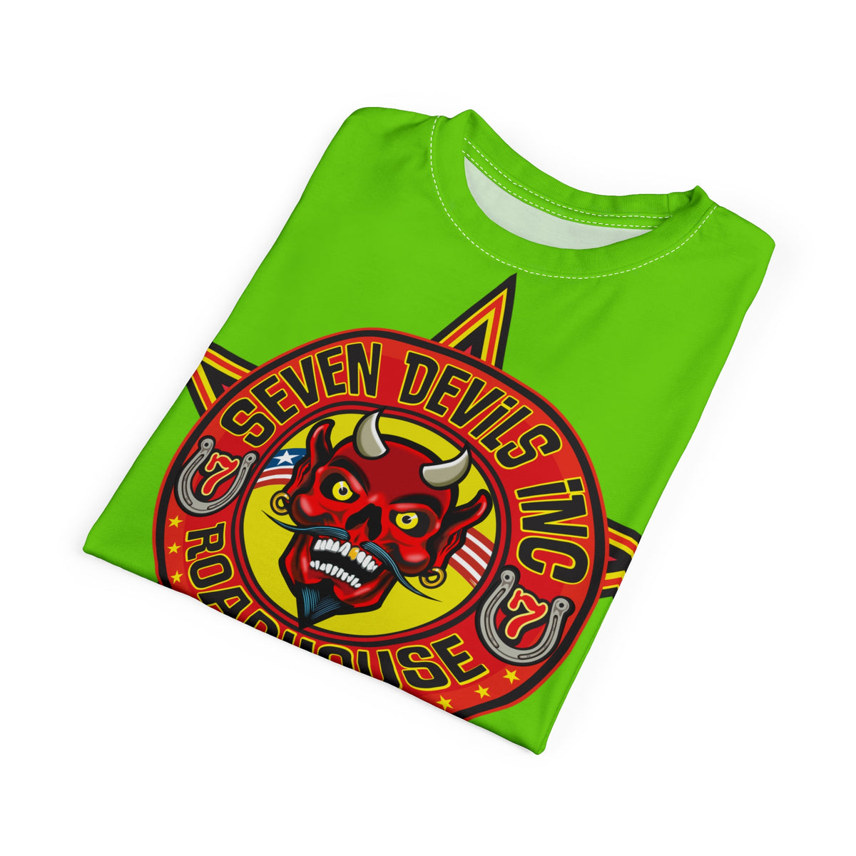 Very Special Seven Devils Inc. Roadhouse HiViz Graphic Tee - Motorcycle Custom Riding Super Tee