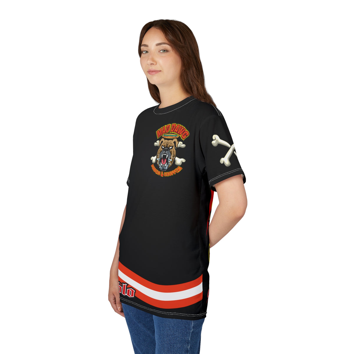 SRT Mad Dawg Customs Americana, Edgy Motorcycle Apparel, HiViz Custom Riding TEE, Rebel Fashion, Biker Style