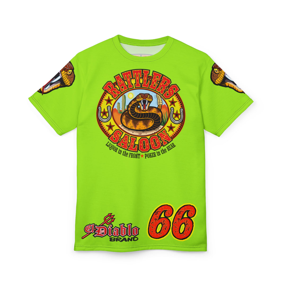 VERY Special HIVIZ Rattlers Saloon SUPER TEE — Vintage Biker 66 Graphic Shirt