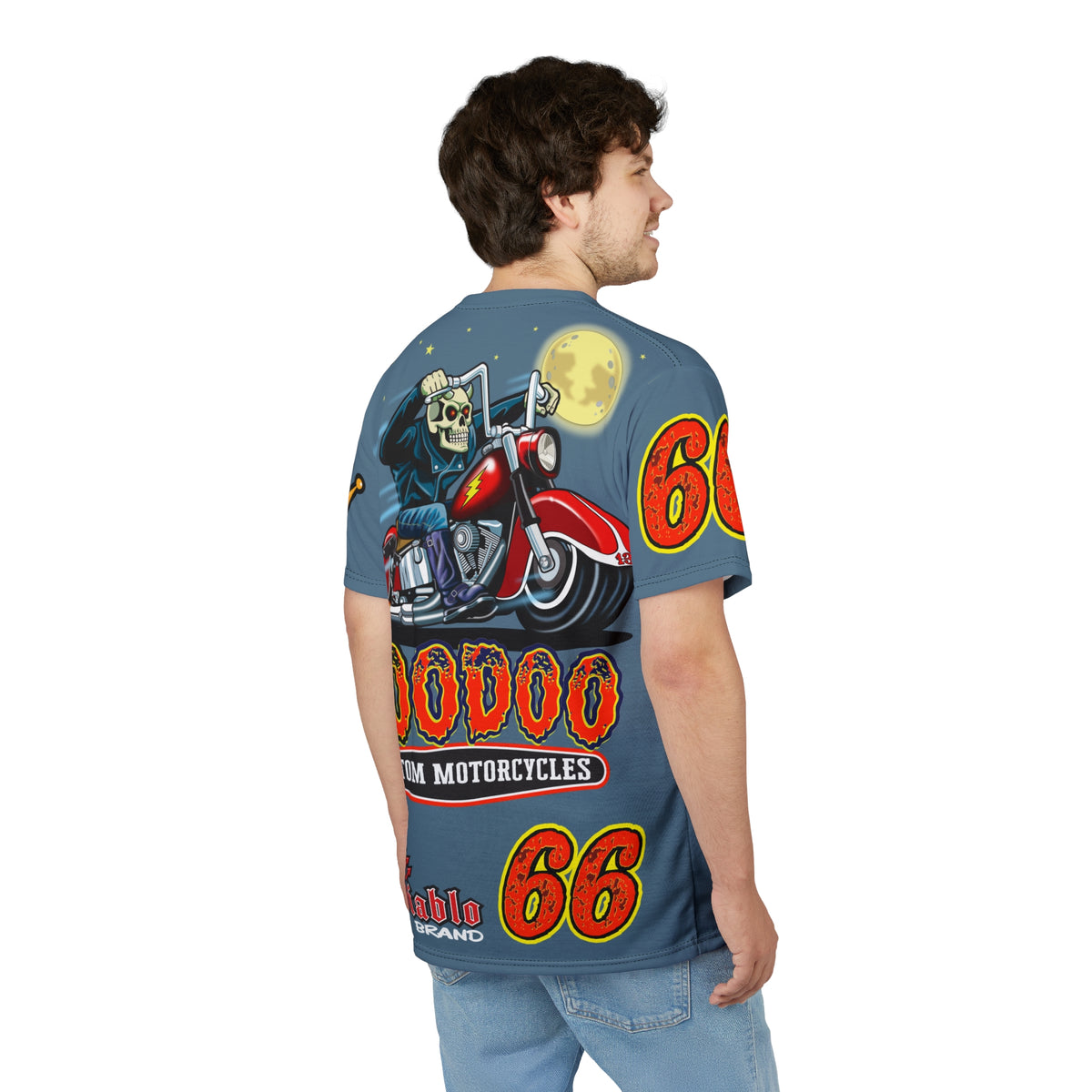 VooDoo Custom Motorcycles  Route 66 Unisex Super Tee - High Performance Riding Gear