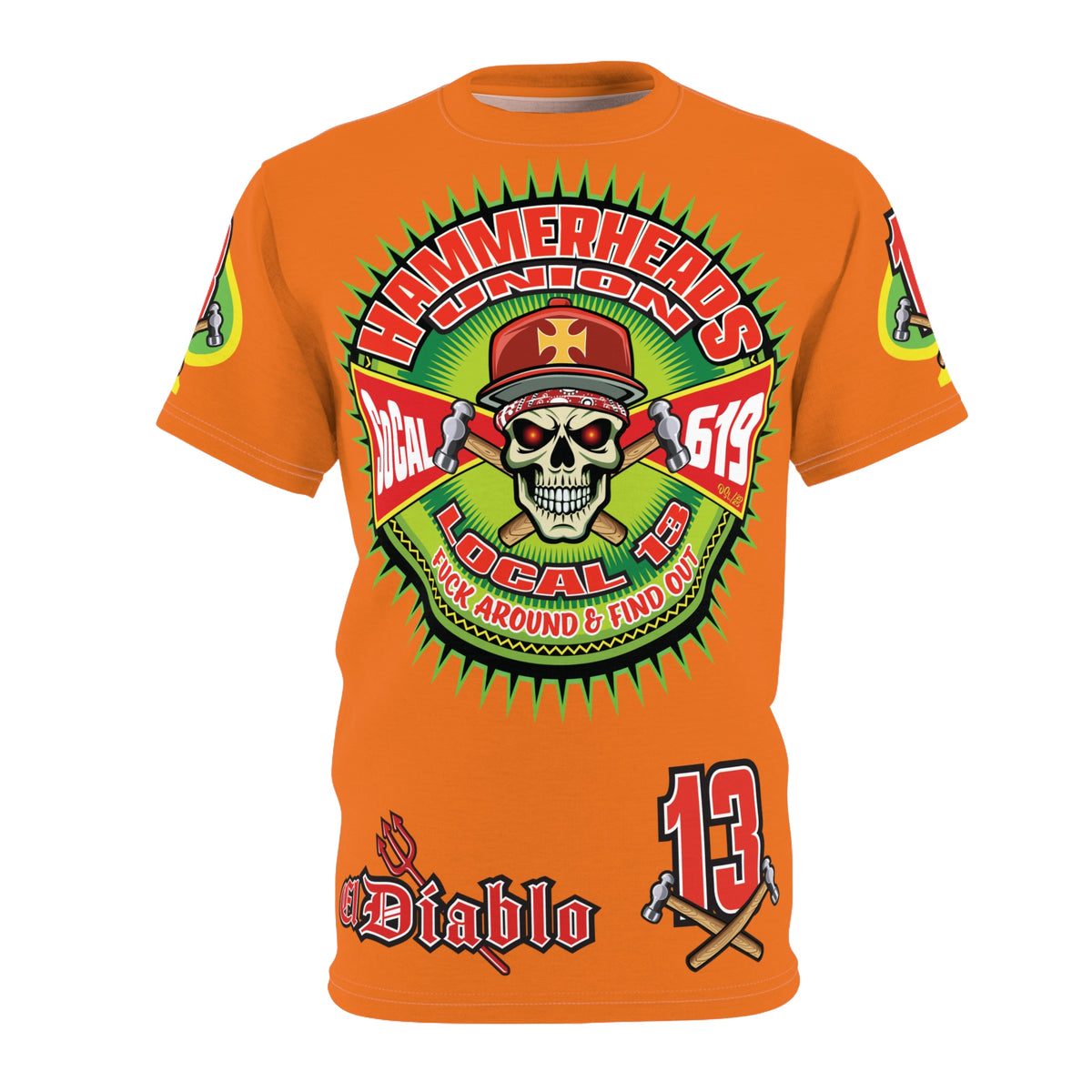 Hammerheads Union Local 13 -  Custom FAFO Motorcycle Riding Tee Shirt _ Super Comfort and Fit