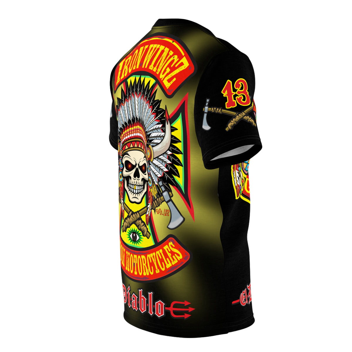 Iron Wingz Garage HiViZ Motorcycle Rider Super Tee
