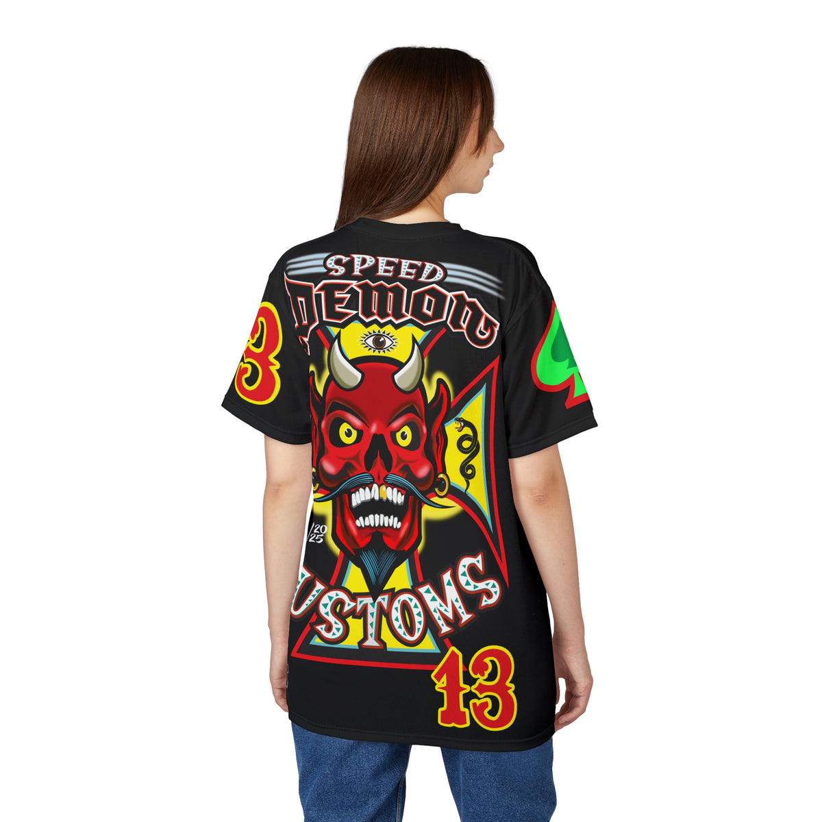Speed Demon  - Devilish Design, HiViz - Custom Made for Motorcycle riding - Super Tee