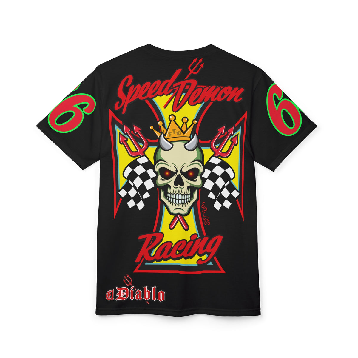 Speed Demon High Performance Unisex Super Tee - Edgy Racing Skull Design