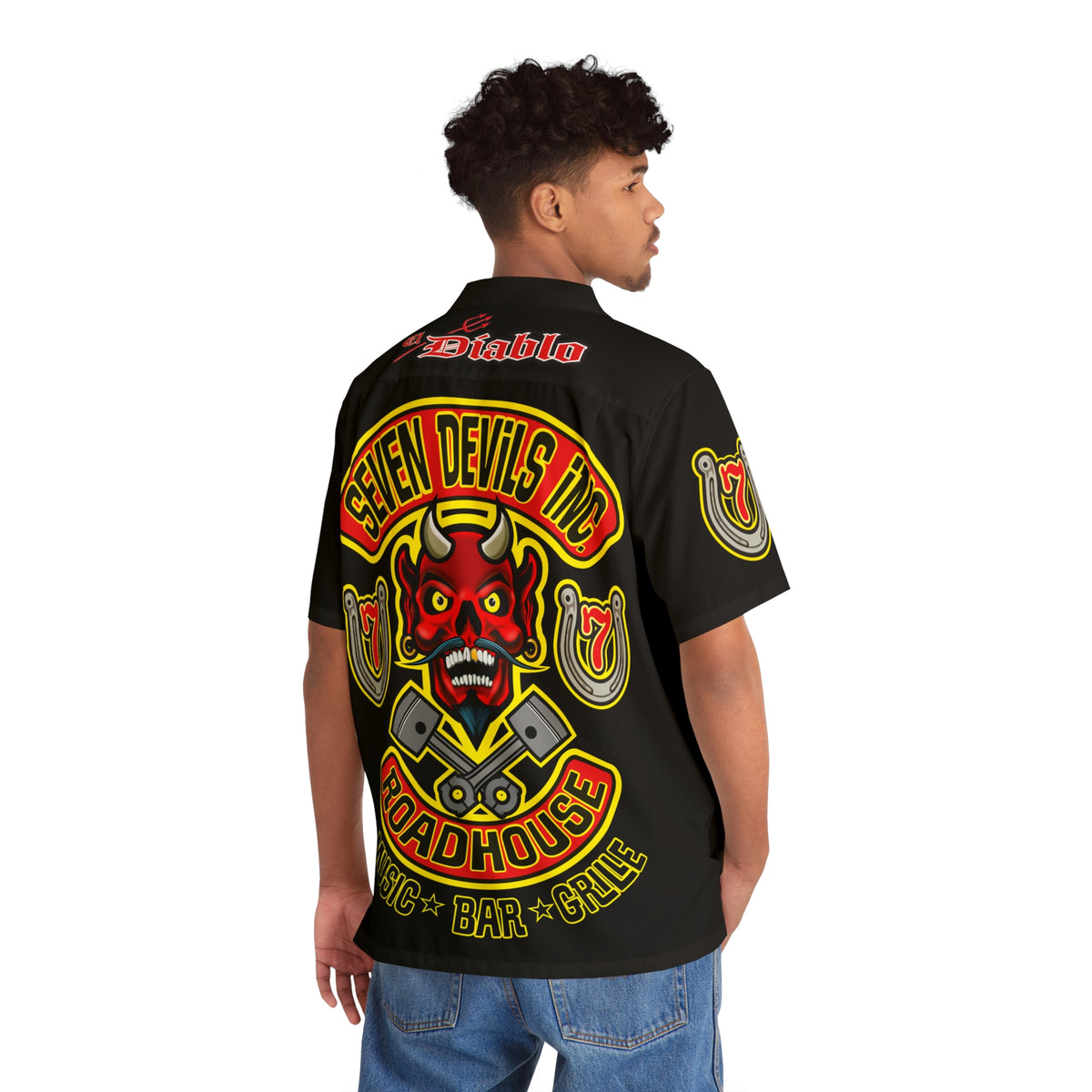 Big Bopper Men's Hawaiian Shirt - Loose, Comfortable Button Up Shirt for Easy Breezy Riding - Sizes to 5XL