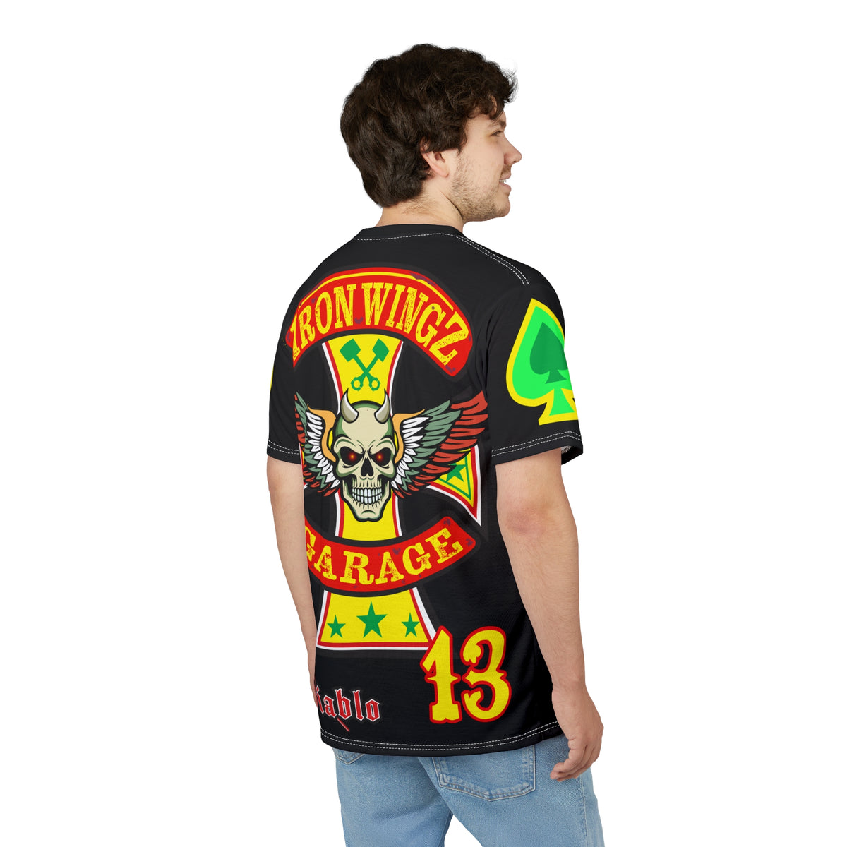Iron Wingz Custom Motorcycle Unisex Super Tee - Bold Graphic Tee for Bikers