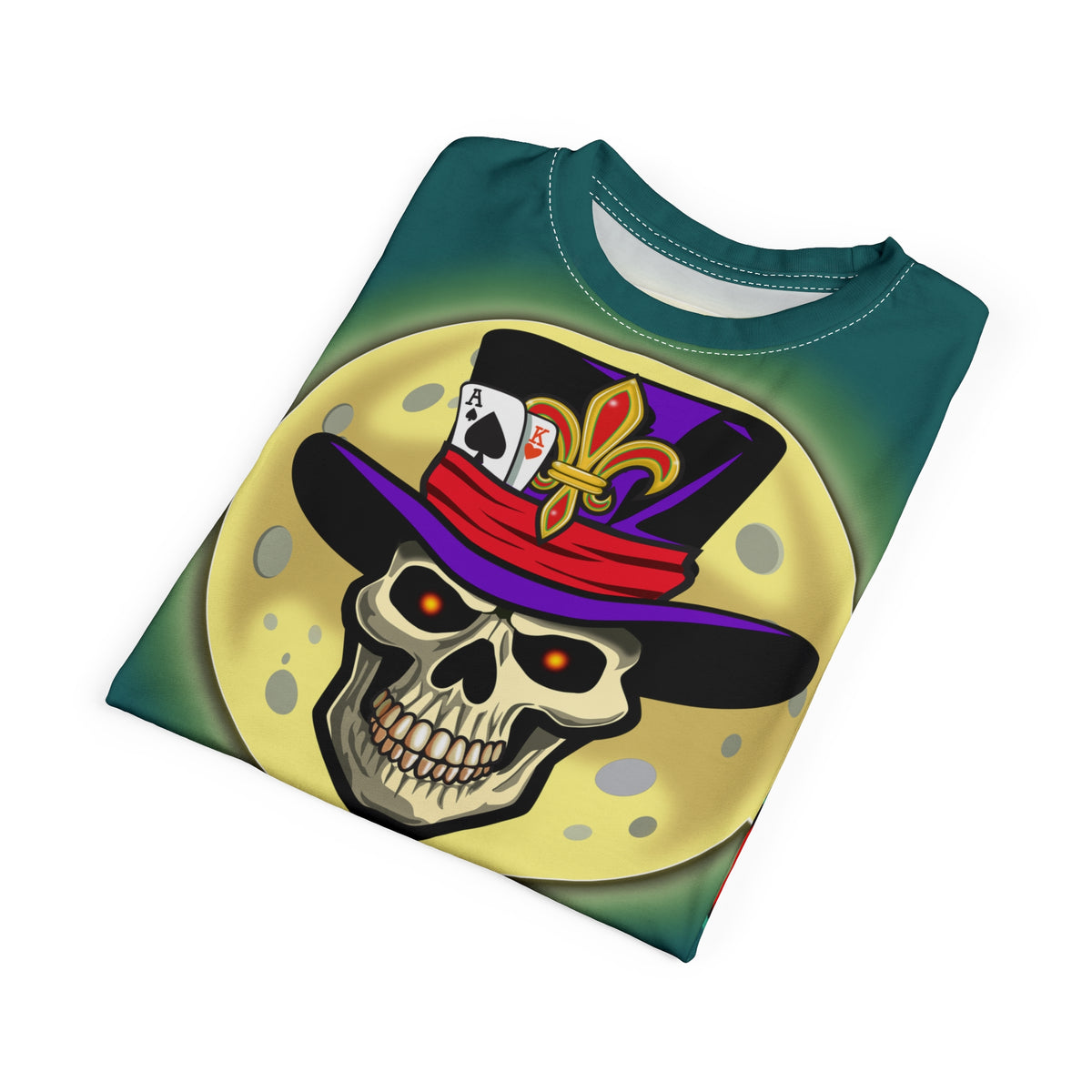 VooDoo Custom Motorcycles Mariana Blue HiViz Graphics Biker Tee