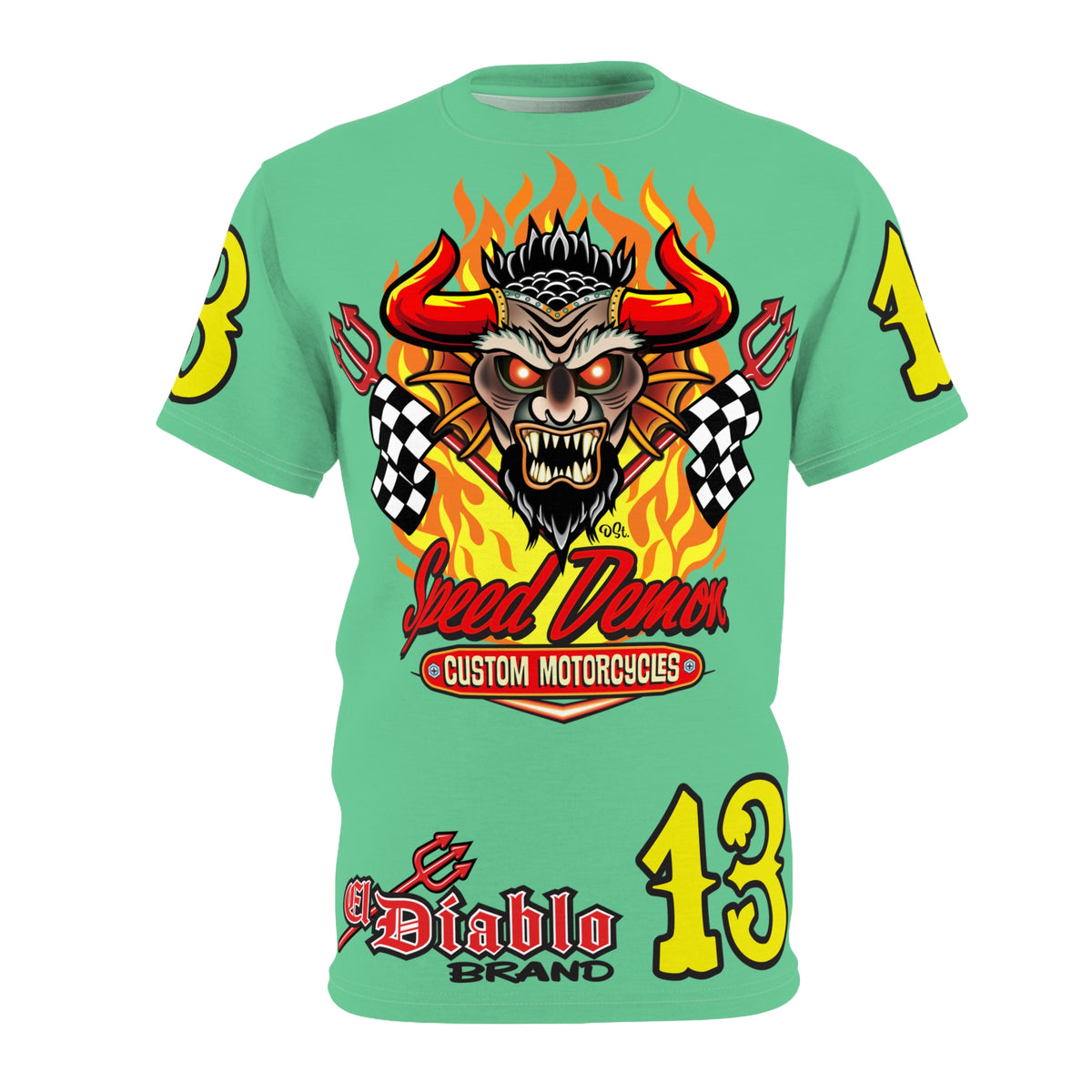 Speed Demon Customs   Super Tee — Extreme Edgy Graphics - Bad Attitude Custom Biker Riding Gear