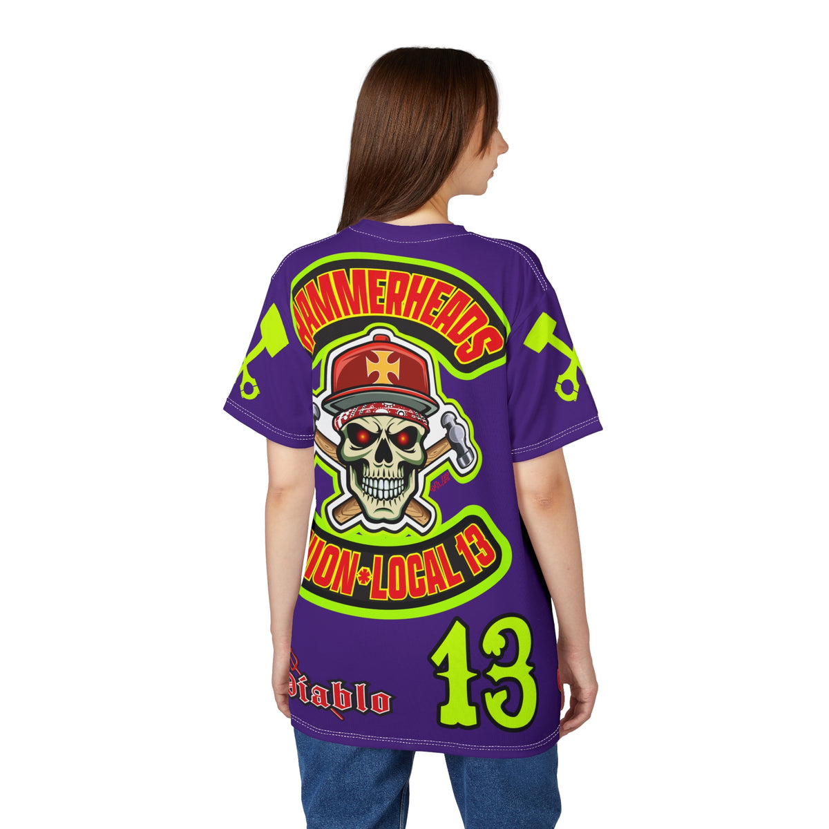 Hammerheads Union Local 13 -  SoCal 619 Special Edition - Custom HiViz Motorcycle Riding Tee Shirt _ Super Comfort and Fit