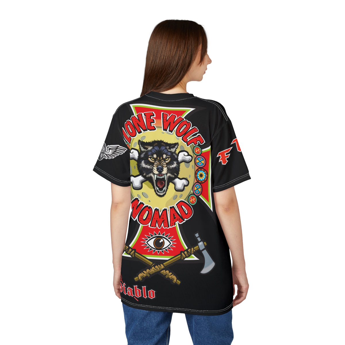 Lone Wolf Nomad HiViz Super Tee - For The Independent No Club Bikers For Life