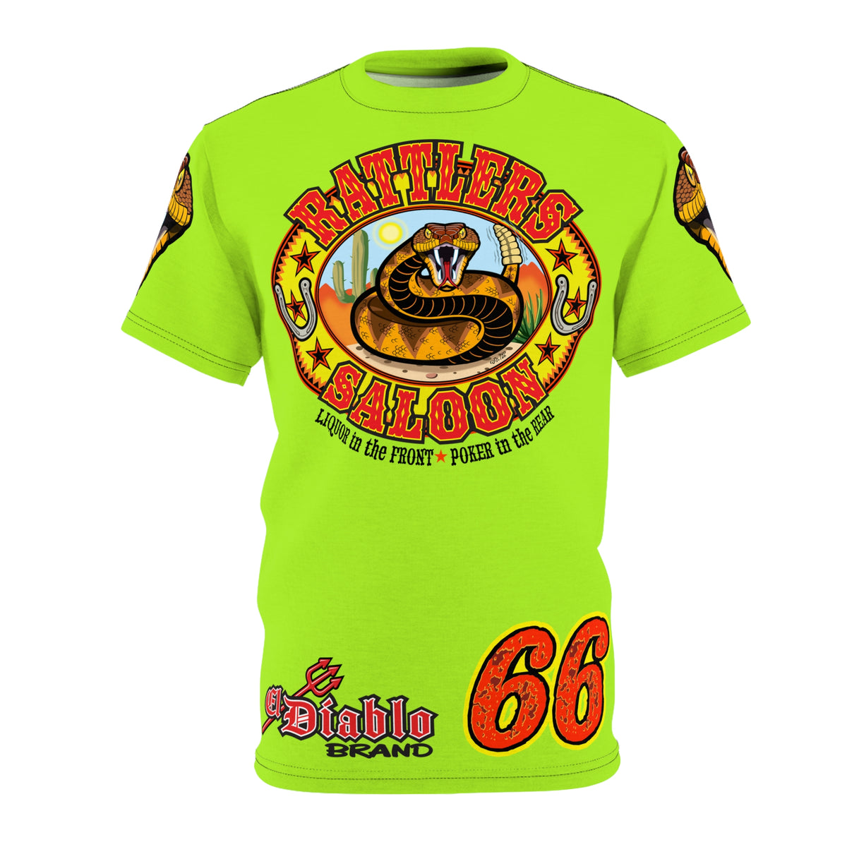 VERY Special HIVIZ Rattlers Saloon SUPER TEE — Vintage Biker 66 Graphic Shirt