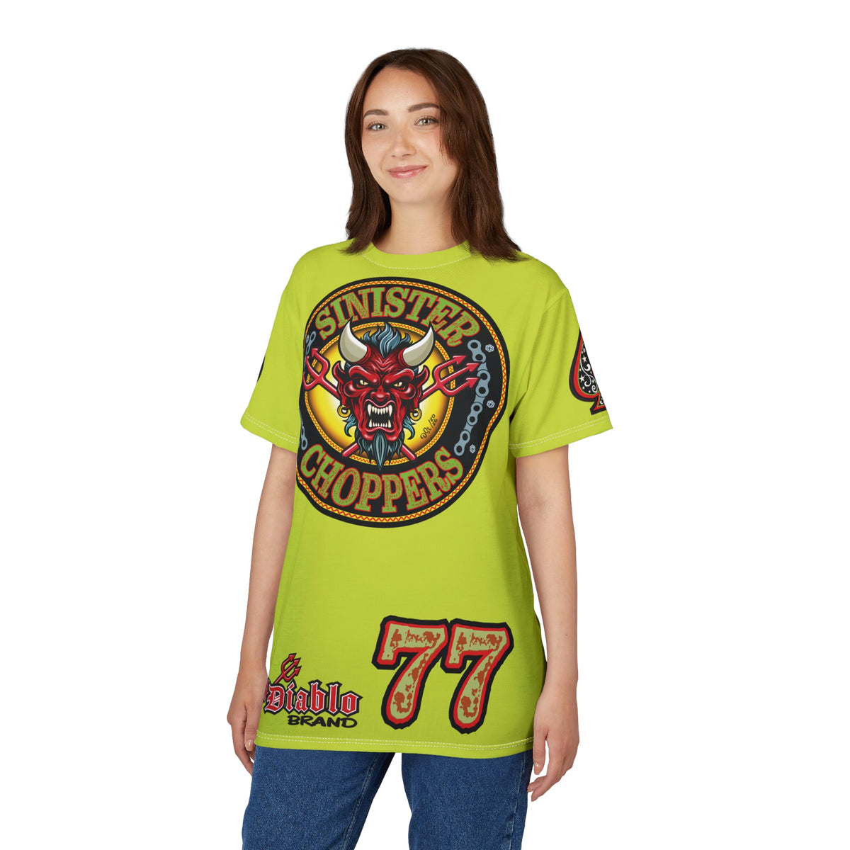 VERY Special Sinister Choppers BIG D HIVIZ SUPER TEE— Ride Cool Look Cool in our Best Super Tee