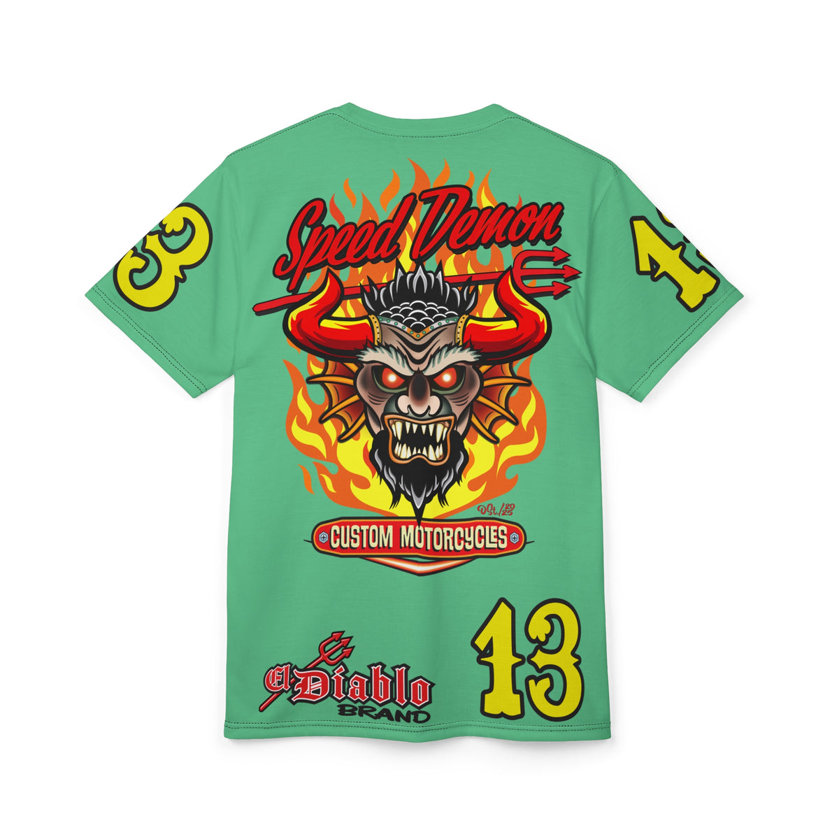 Speed Demon Customs   Super Tee — Extreme Edgy Graphics - Bad Attitude Custom Biker Riding Gear