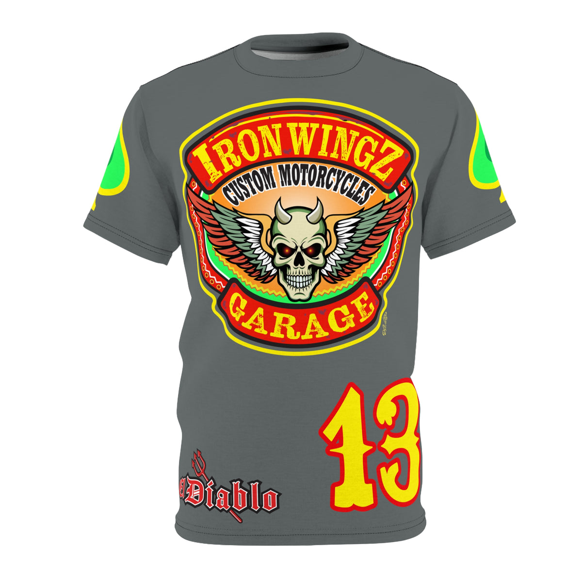 Iron Wingz Custom Motorcycle Unisex Super Tee - Bold Graphic Tee for Bikers