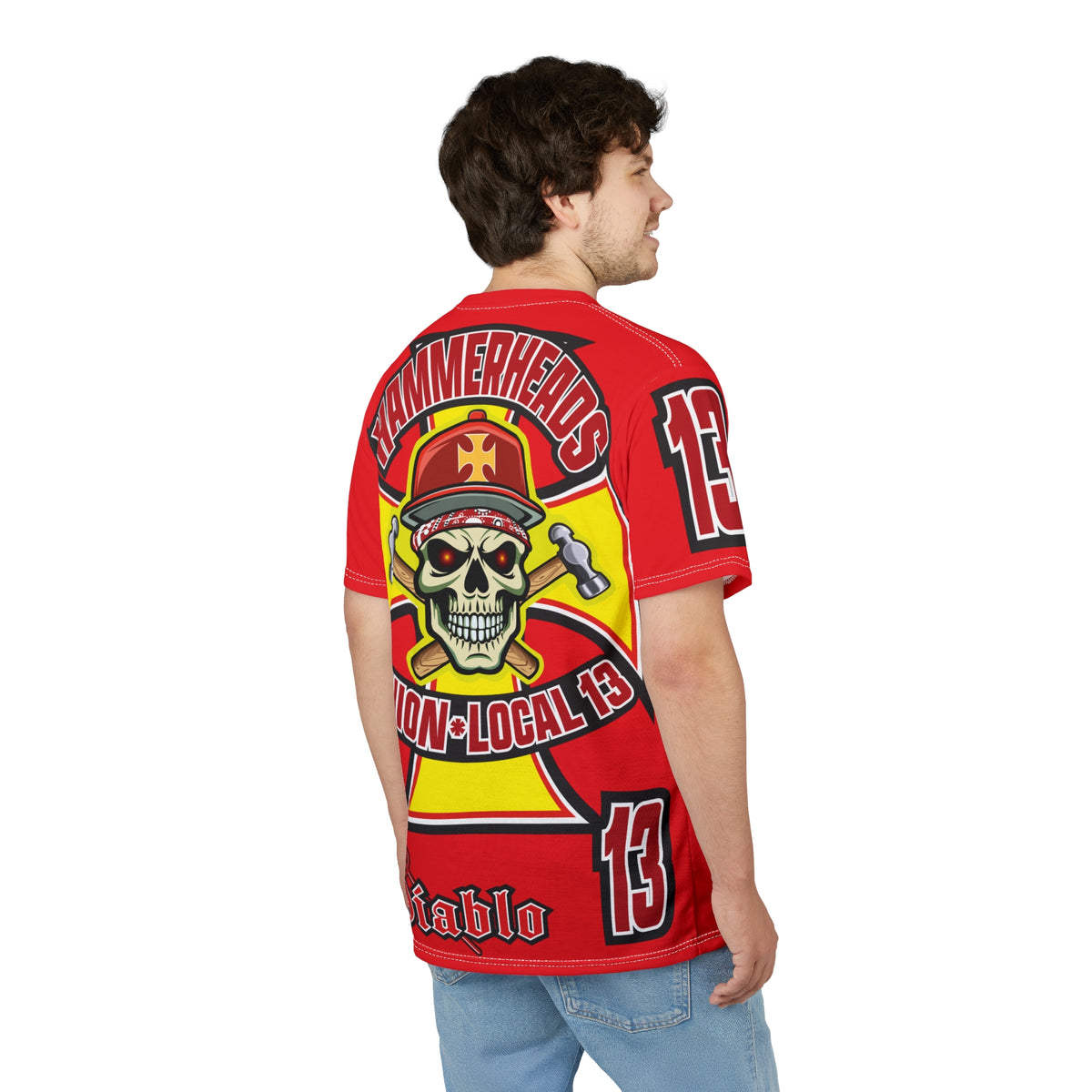 Hammerheads Union Local 13 HiViz Super Tee - Rough Tough Bad Attitude Motorcycle Riding Tee