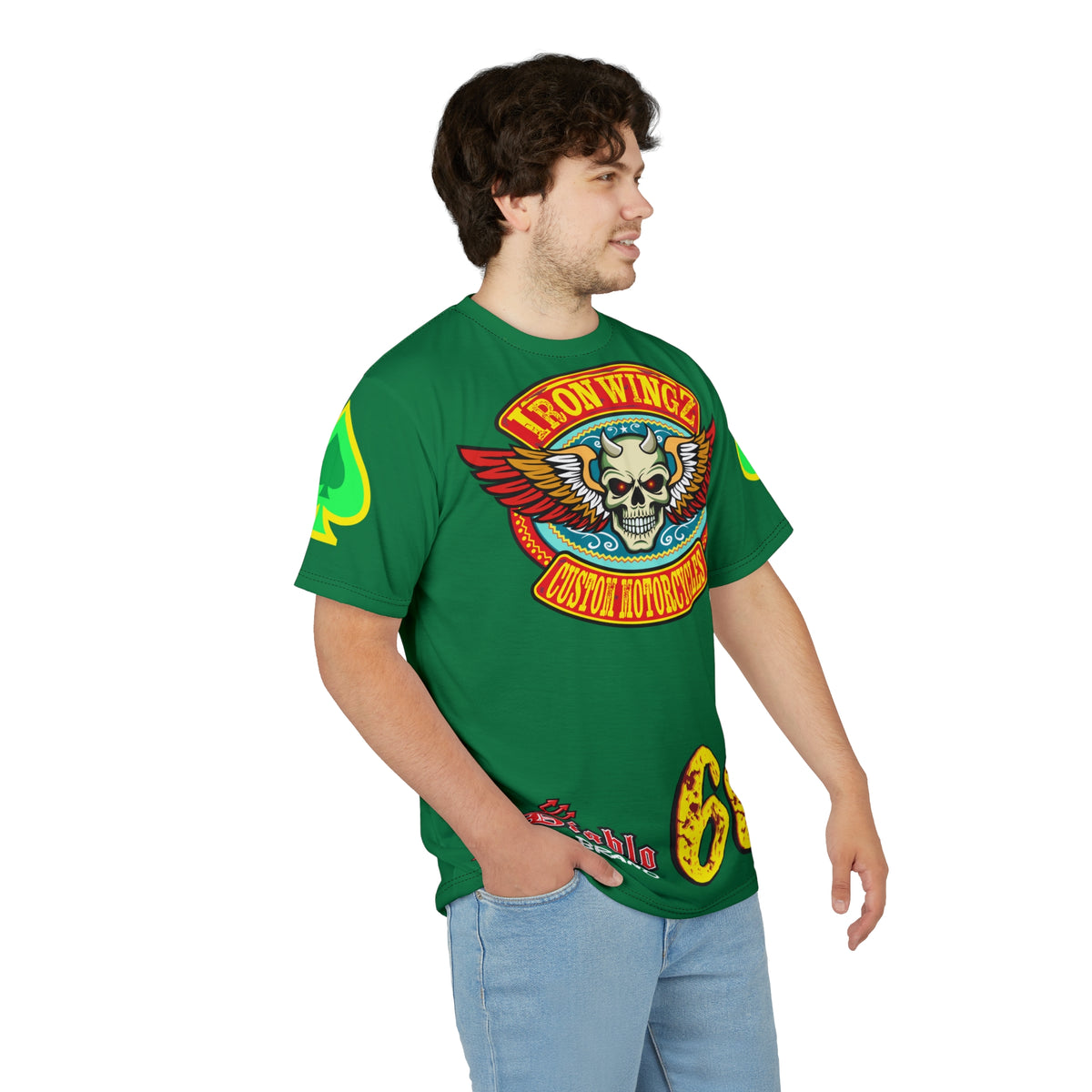 Iron Wingz Custom Motorcycle Unisex Super Tee - Bold Graphic Tee for Bikers (Limited Edition)