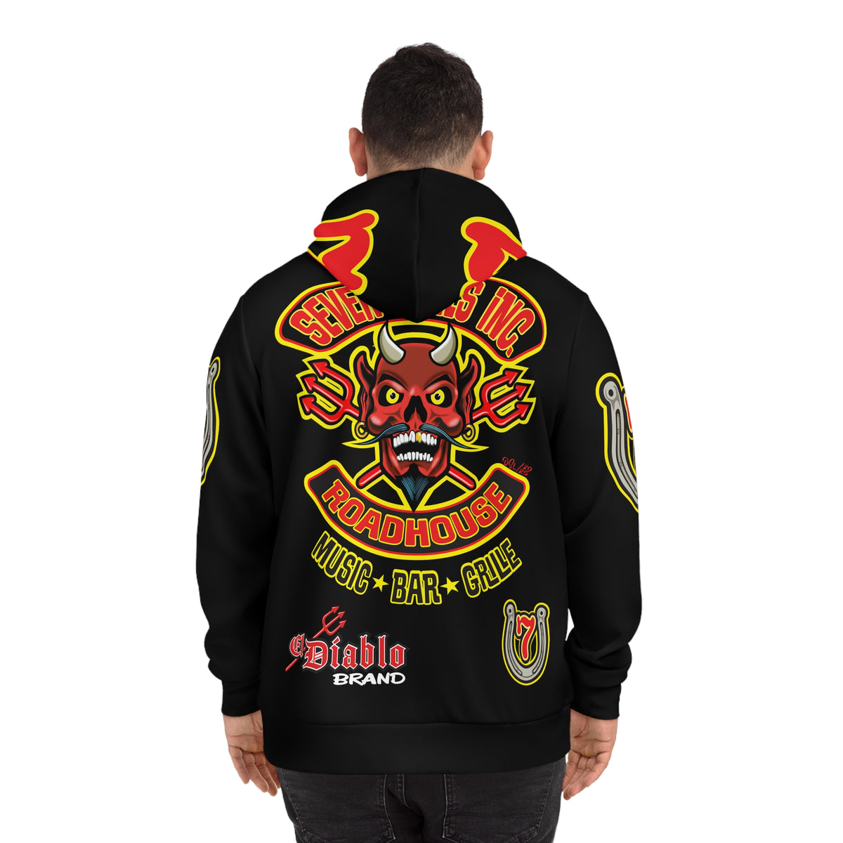 HoodZ Seven Devils Roadhouse Retro Devil Logo Pullover Hoodie
