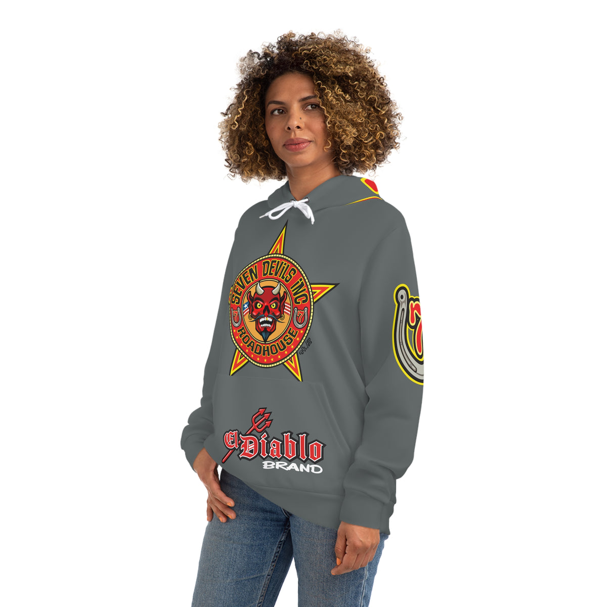 HoodZ Seven Devils Roadhouse Retro Devil Logo Pullover Hoodie