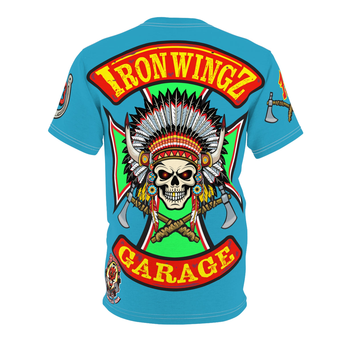 Iron Wingz Garage Warrior HiViZ Motorcycle Rider Super Tee