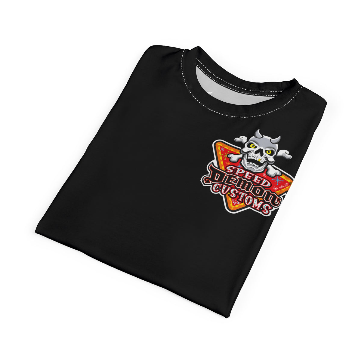 SRT Speed Demon Customs Spectacular  Super Riding Tee - Devilishly Demented Bold Biker Design