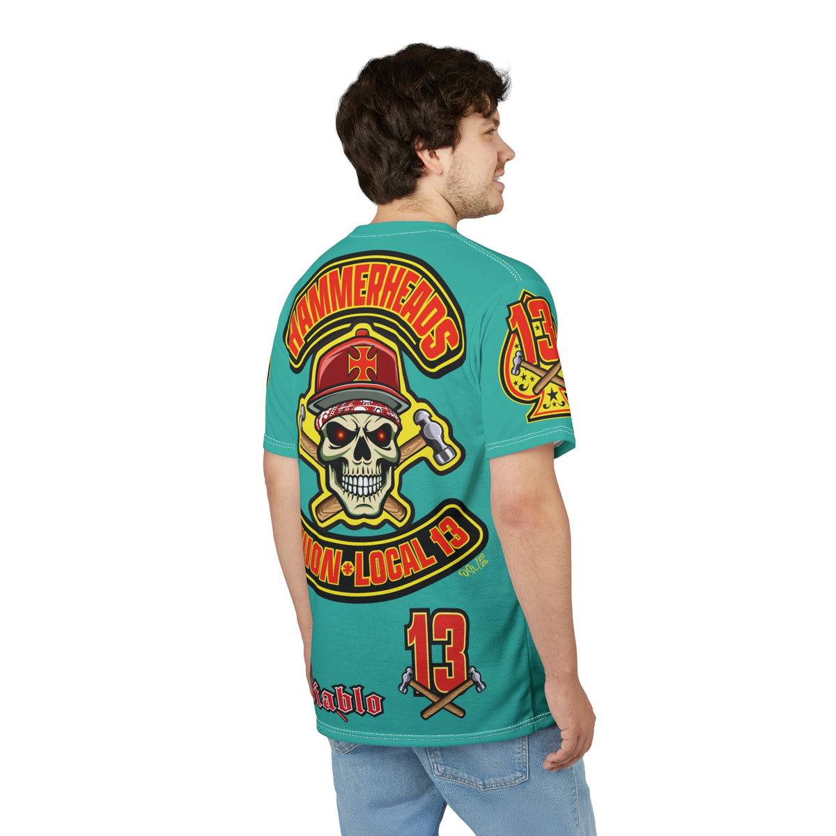 Hammerheads Union Local 13  -  Custom Motorcycle Riding Super Tee - Super Comfort and Fit