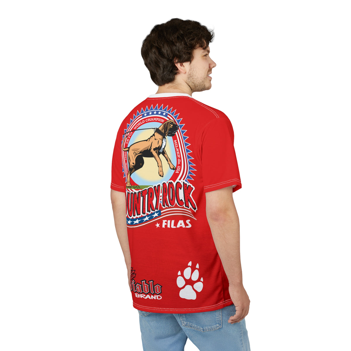 Country Rock Filas Graphic Super Tee — El Diablo Brand Paw Print T-Shirt