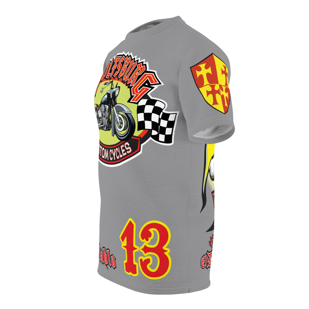 Wolfsburg Custom Cycles HiViz High Comfort Motorcycle Riders Super Tee