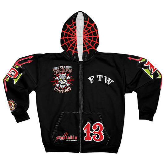 HoodZ Speed Demon Customs HiViZ Unisex Zip Hoodie